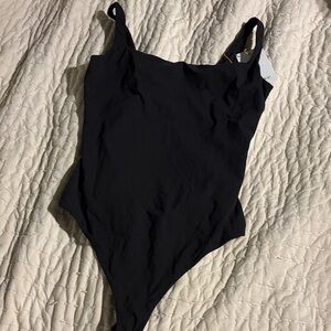Quince Black Second Skin Bodysuit
